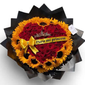 Princess with sunflower